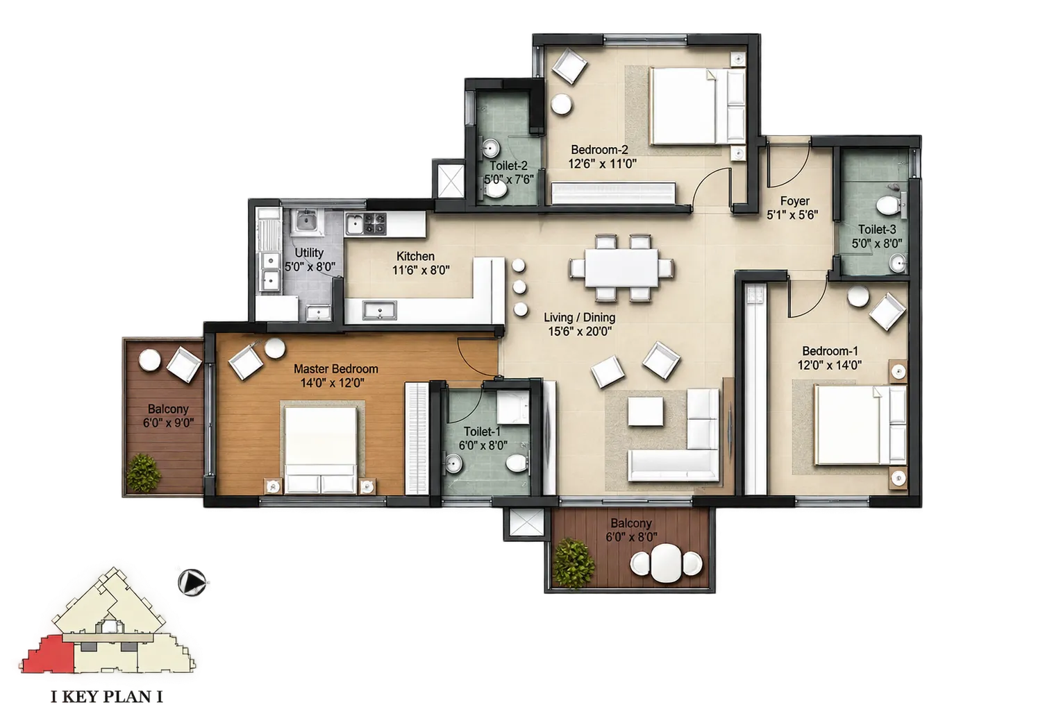 3 BHK – Series 5 | 1,785 sq. ft.