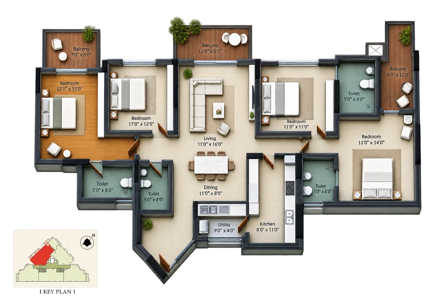 4 BHK – Series 1 | 2,223 sq. ft.